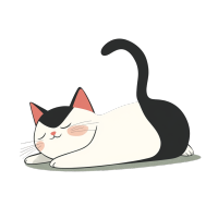 伸懒腰的小猫插图