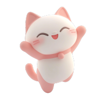 卡通猫唯美插图