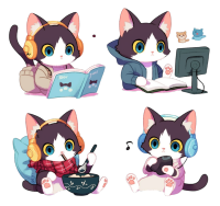 可爱猫商业设计插画