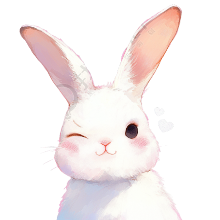 可爱卡通兔子插画