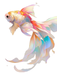彩色金鱼素材