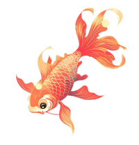 金鱼可爱插图