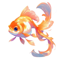 彩色金鱼插图