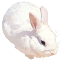 小白兔简约插画