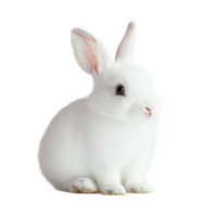 白色兔子可爱插图