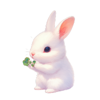 小白兔简约插图