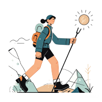 登山者卡通插画
