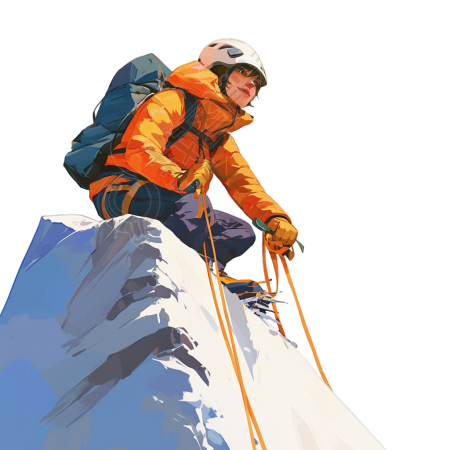 攀登雪山素材