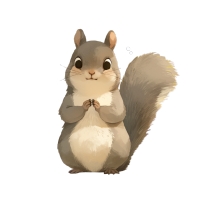 松鼠卡通PNG插图