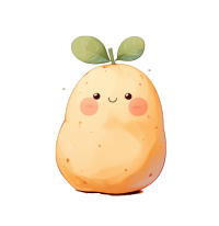 可爱土豆创意插图