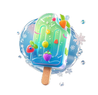 3D水果冰棒插图