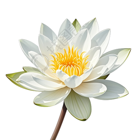 白色睡莲素材