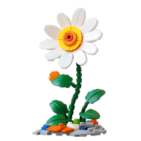 小雏菊积木插画