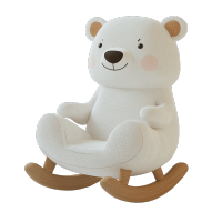可爱小熊摇椅插画