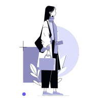 女员工下班元素