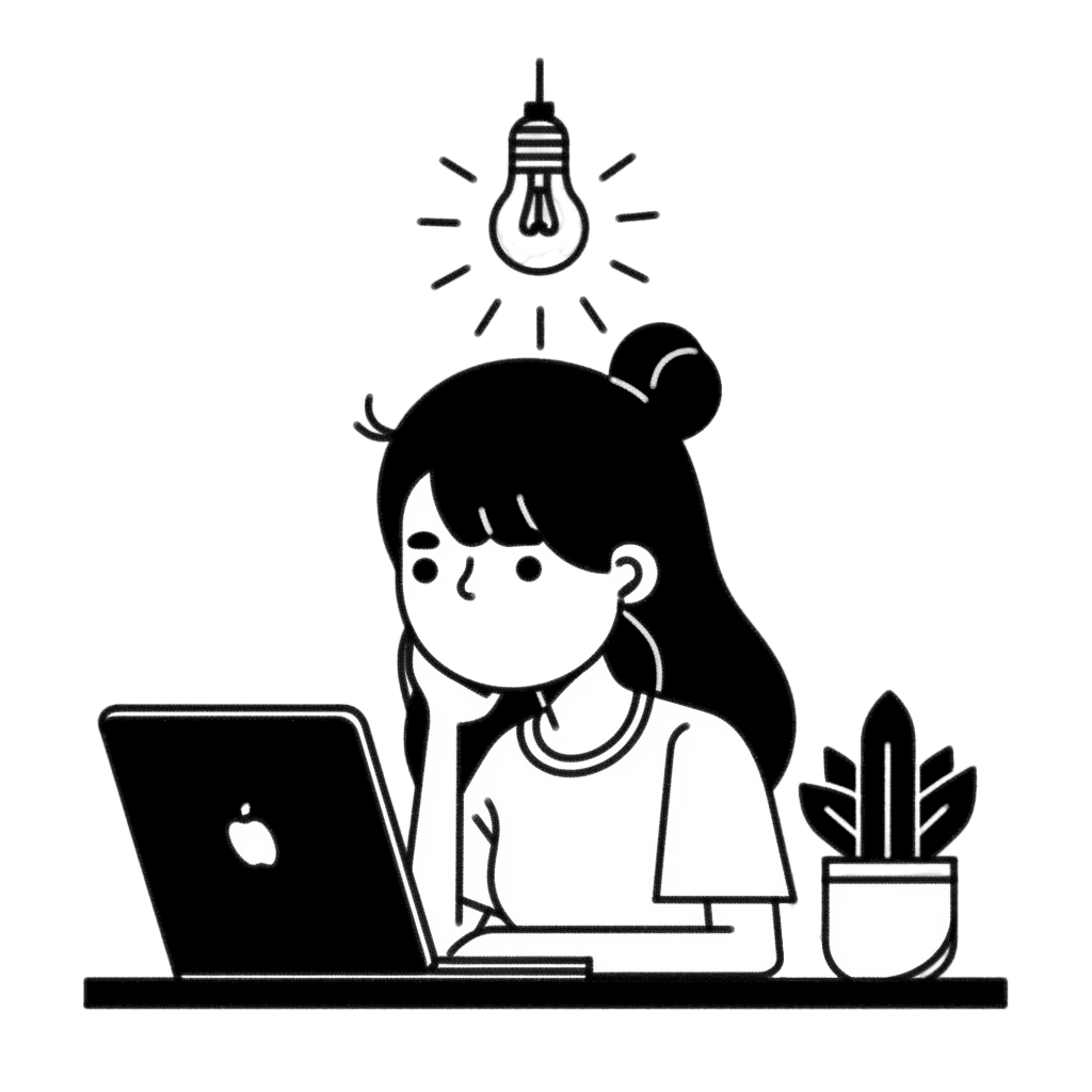 女员工工作场景插图