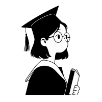 毕业生人物插图