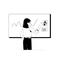 产品会议讲解插画