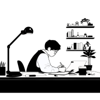 职场办公线条简约元素