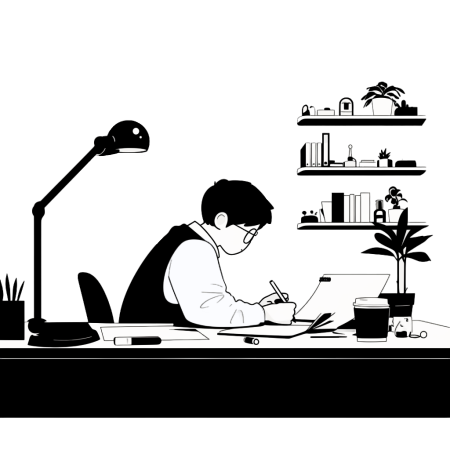 职场办公线条简约元素