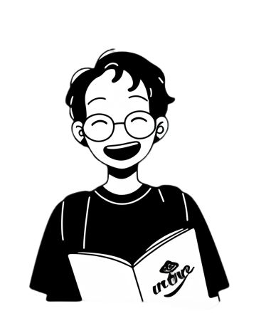 男孩阅读人物插画