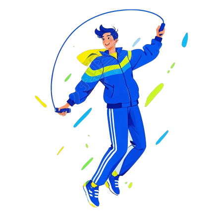 男子跳绳插图