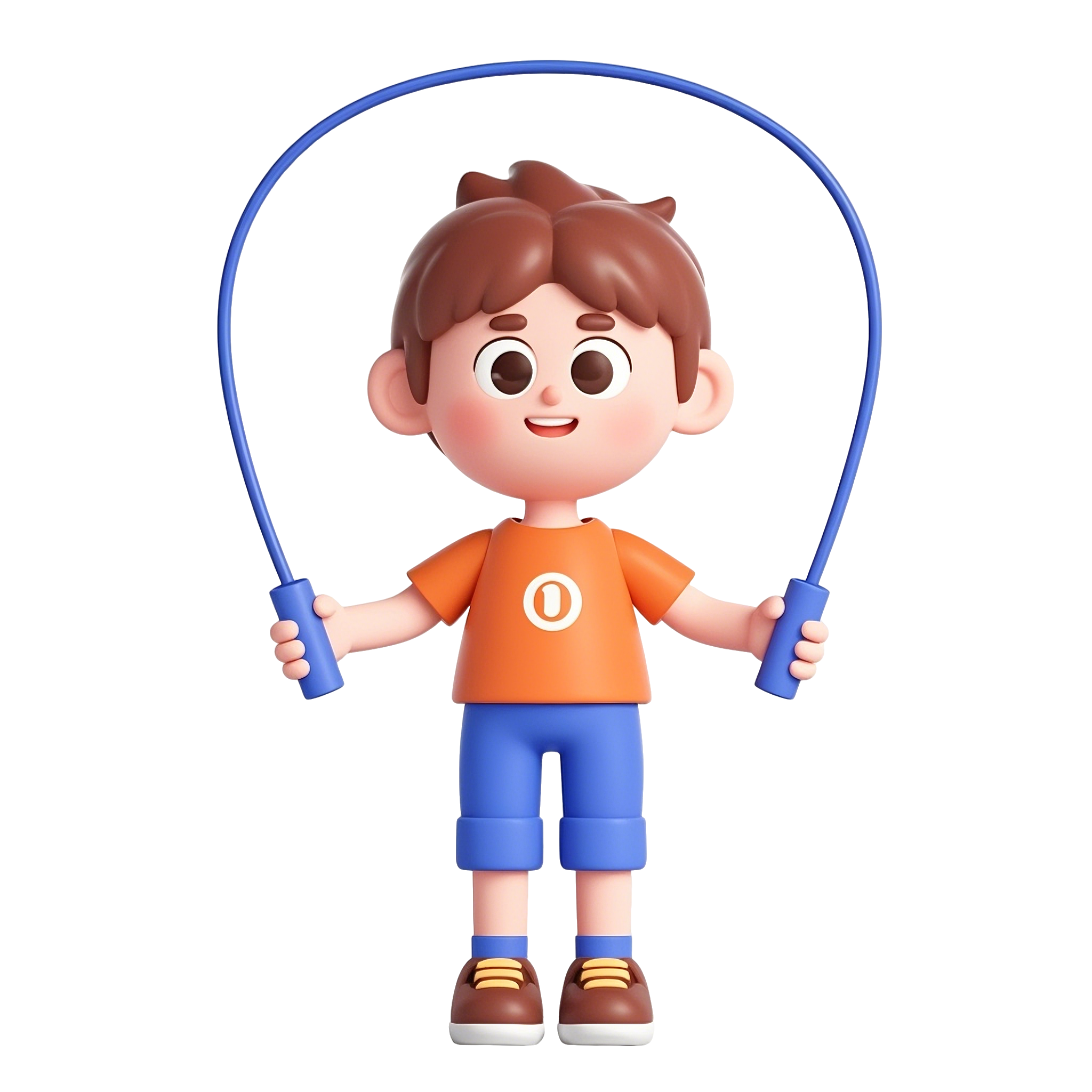 3D人物跳绳元素