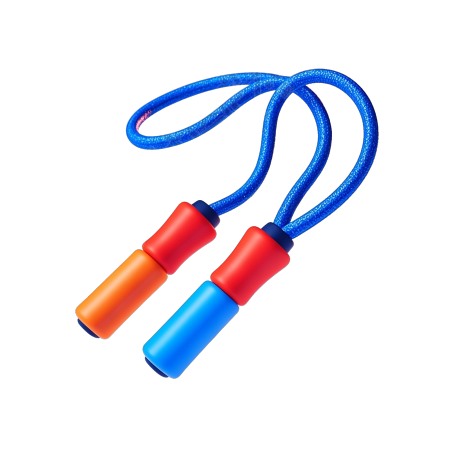 3D跳绳卡通插画