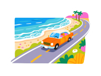 公路旅行素材