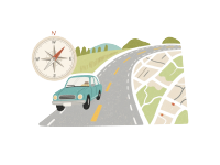 公路旅行元素