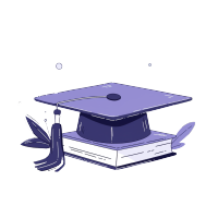 学位帽书籍PNG素材