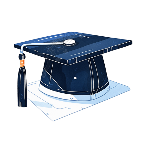 学位帽书籍插图