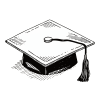 素描学位帽素材