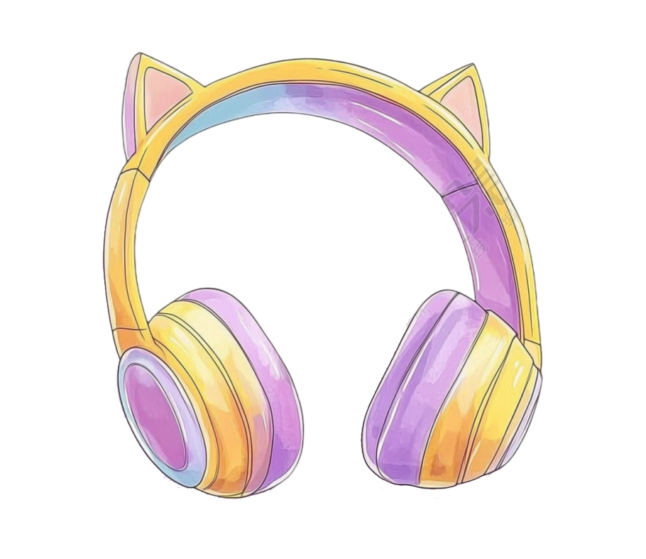 猫耳耳机可爱元素