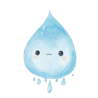 水滴可爱创意插画
