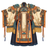 传统服饰藏族服饰插画