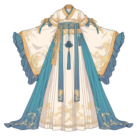 传统服饰汉服唯美插画