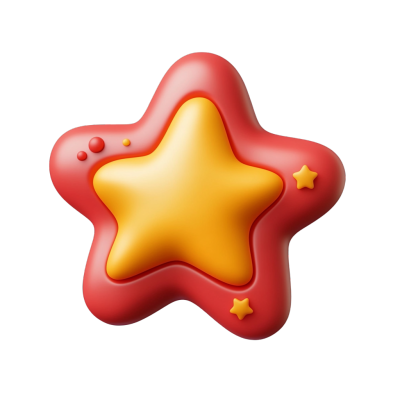 3D星星饼干插图