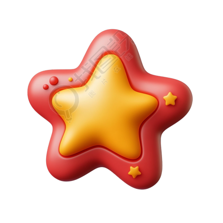 3D星星饼干插图