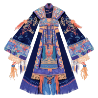 传统服饰苗族服装插画