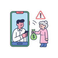电信诈骗卡通骗子插图