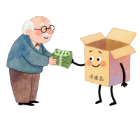 保健品骗局骗子插画