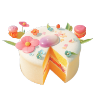 3D香草蛋糕创意素材