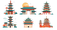 中国古风建筑插图