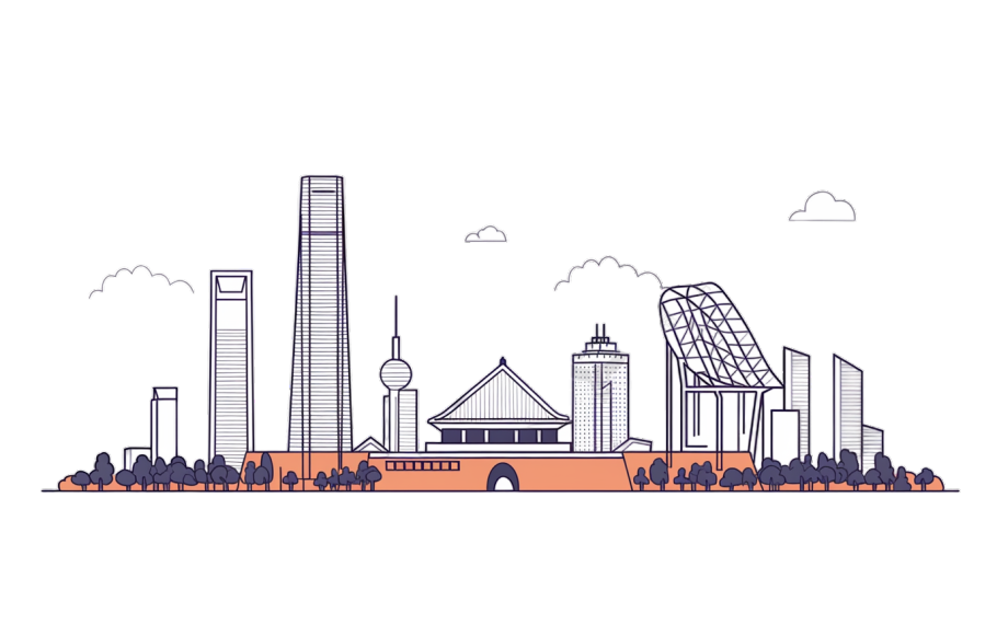 城市天际线建筑素材
