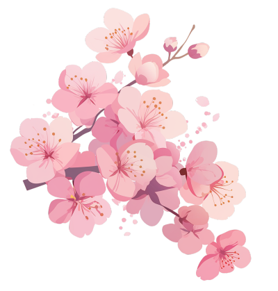 粉色樱花矢量元素