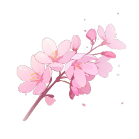 粉色樱花矢量素材
