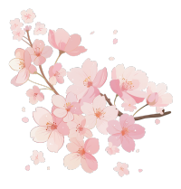 粉色樱花矢量插图