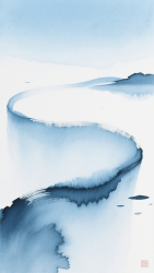 蓝色水墨渐变背景素材