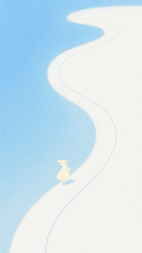 小清新蓝色背景插画